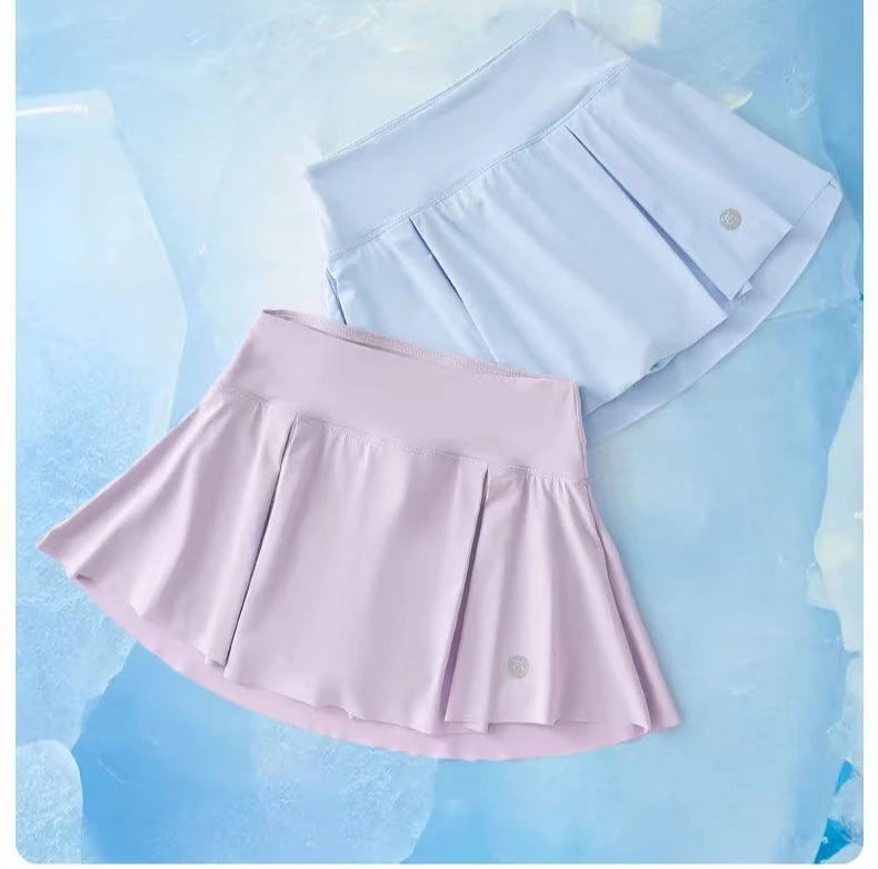 Kids Girls Pleated Skirt Shorts 2025 New Fashion Children Sporty Skirt Summer Quick Drying Clothing Teenage Girls Tennis Skirts