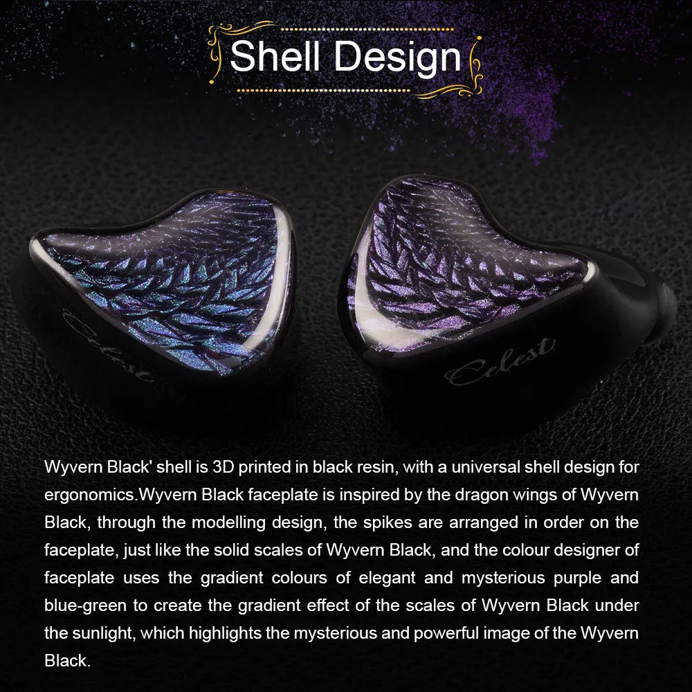 Kinera Celest Wyvern / Wyvern PRO / Wyvern Black 1DD In-Ear Earphone Dynamic Driver 0.78mm Wired HiFi Earbuds Gaming Mic