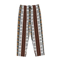 Custom African Tribal Bogolan Pattern Women Pajama Pants Lounge Sleep Sleepwear Bottoms with Pockets