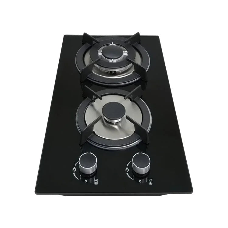 Premium Quality 2-Burner Built-in Gas Hob | Thick Tempered Glass Gas Cooktop | LPG NG Gas Stove Elegant Design