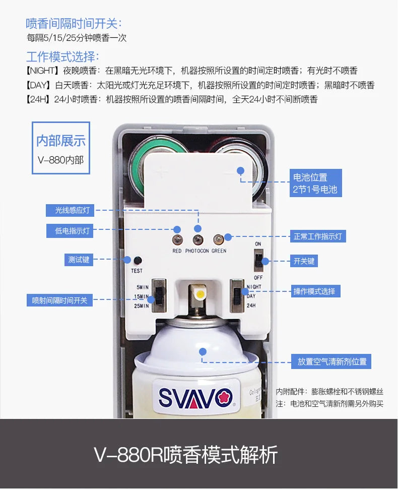 For Ruiwo Wall Mounted Aromatherapy Diffuser Remote Control Home Hotel Air Fragrance Machine Scent Dispenser Essential Oil