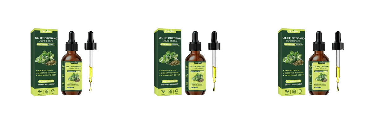 Oregano Oil Liquid Drops with Black Seed Oil VitaminE Natural Herbal Supplement for Immunity Digestive &Antioxidant Support 60ml