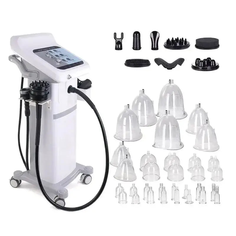 Vertical 4 In1 Vacuum Heating 8 Vibration Heads G8 Massager Cellulite Removal G8 Body Slimming Machine with 33 Cups
