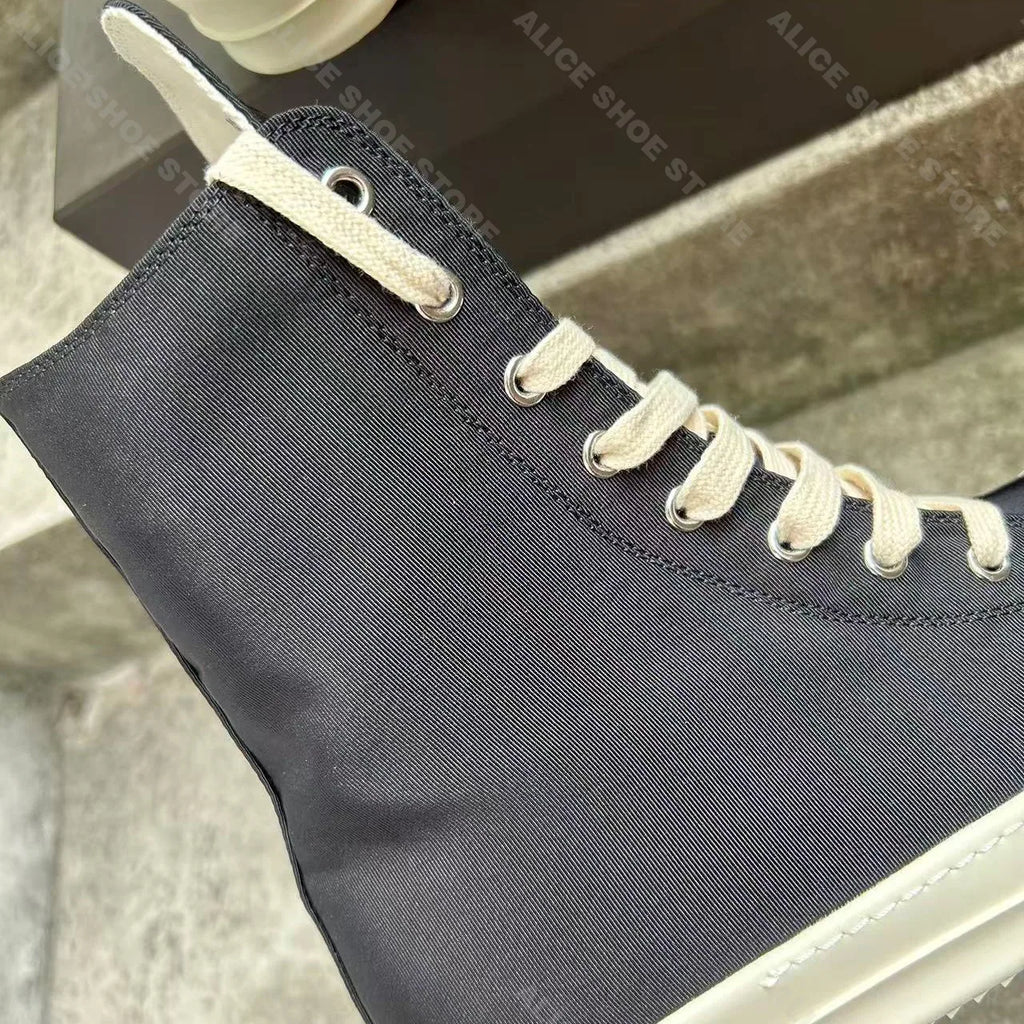 Casual High Top Women Sneaker Designer Men Shoe Black Fashion Satin Zip Shoe Classic Luxury Platform Trainer Flat Lace Up Shoe