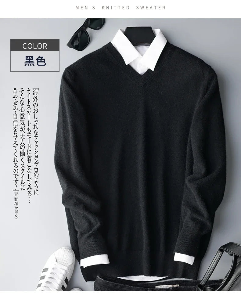 Cashmere Cashmere Sweater Men 2025 Autumn Winter Jersey Jumper Robe Hombre Pull Homme Hiver Pullover Men O-neck Knitted Sweaters