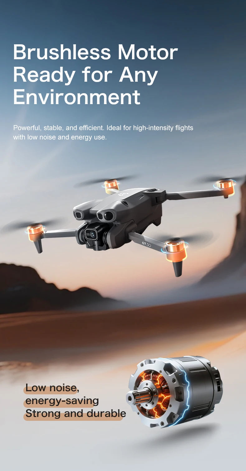 Original GT50 Drone GPS Professional 8K HD Camera 5G Brushless Motor Aerial Photography Optical Flow with screen RC Quadcopter