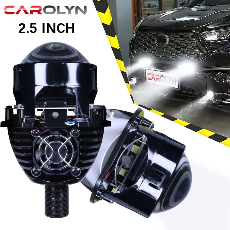 Carolyn 2.5 Inch Bi Led Projector Lens Led Light H4 H7 9005 9006 Car Headlight Bulb High Low Beam 6000K Diode 360W Turbo Tuning