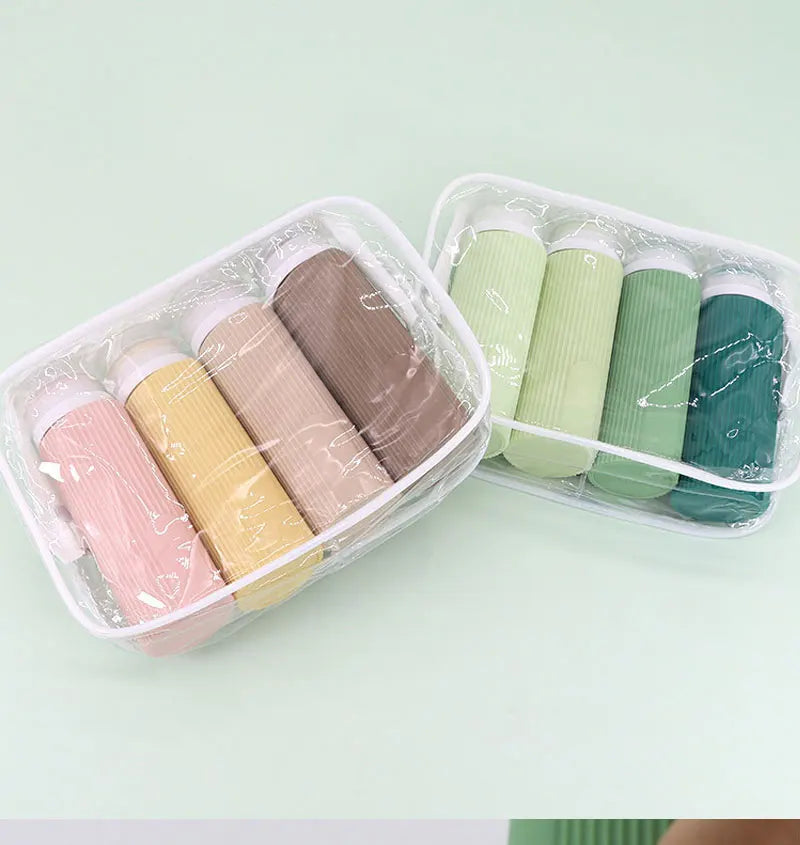 4pcs 100ML Silicone Travel Bottles Accessories Portable BPA Proof Squeezable Size Free Sets Leak Proof Travel Size Split Bottle