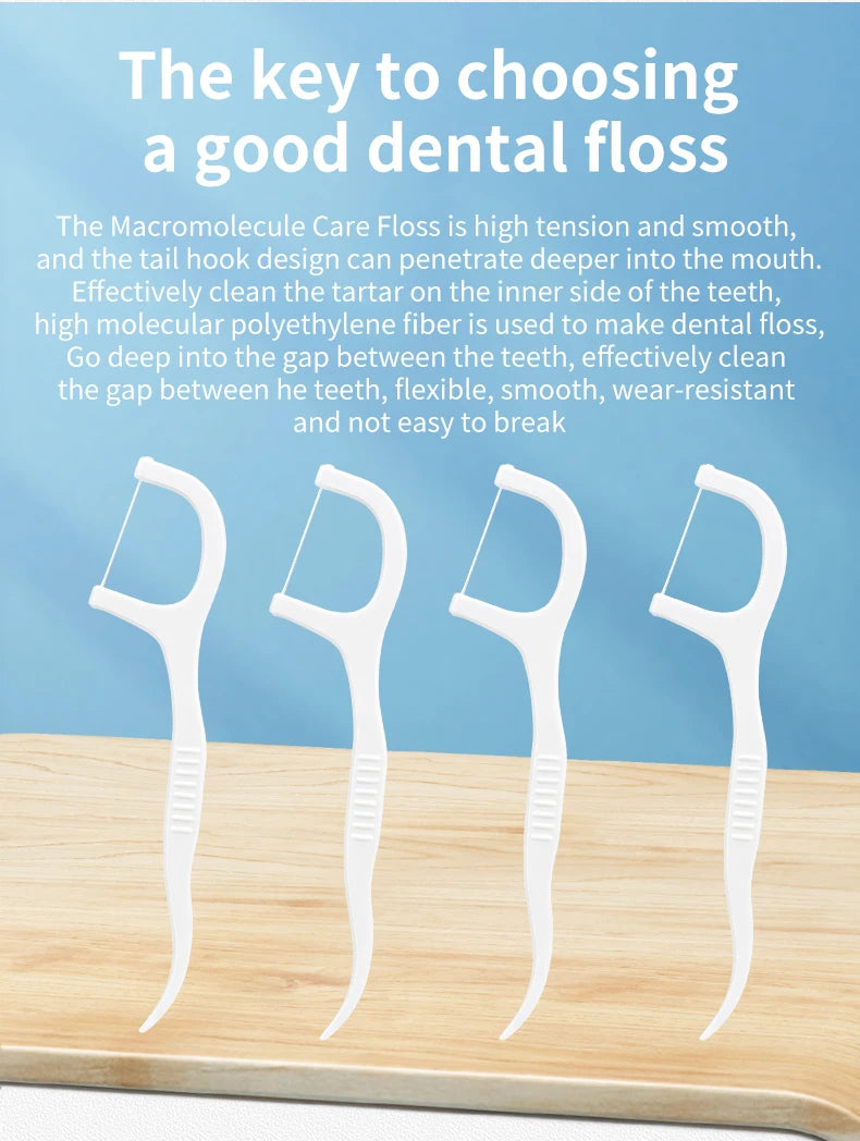 600/300/150/50pcs Ultra-Fine Toothpicks, Home Set, Portable and Disposable Care Floss- Deep Cleaning for Oral Care