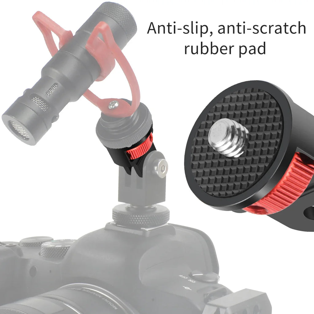 360 Rotating Mini Tripod Adapter 1/4 Inch Screw CNC Aluminum Locking Mount for GoPro12 11 POCKET 2 FIMI PALM 2 Insta360 X3 Osmo