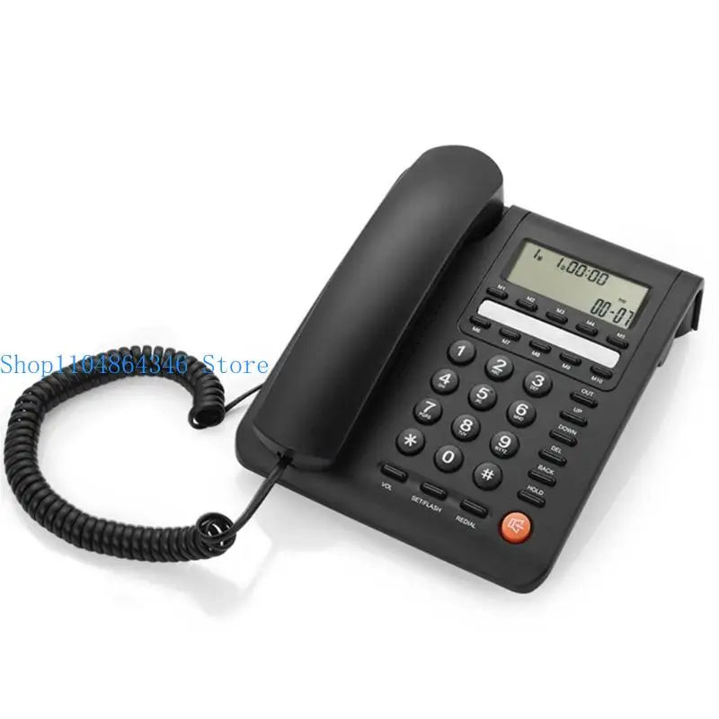 5asd Desktop Landline Telephone Fixed Phone Corded Telephone with Caller Display Cord Record for Home Hotel Offices and More