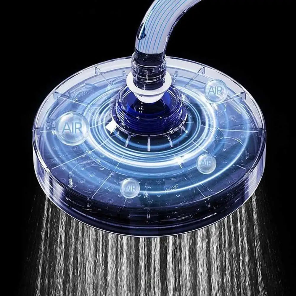 5 Modes Shower Head with High Elastic Silicone Nozzles Knob Adjustable Large Water Flow Shower Head Home Bathroom Accessories