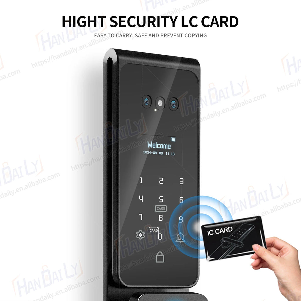 Waterproof App Smart Real Time Video Call Digital  3D Face Recognition Smart Biometric Fingerprint Digital