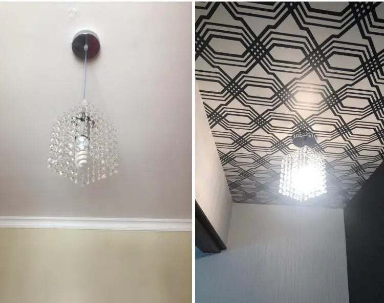 Modern simple iron crystal chandelier led lamp high quality LED lighting crystal chandeliers led E27 lustre pendant/droplight