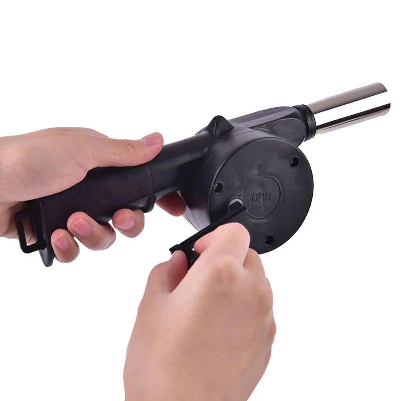 Blower Fire Camping BBQ Air Fan Barbecue Outdoor Cooking Picnic Grill Starter.