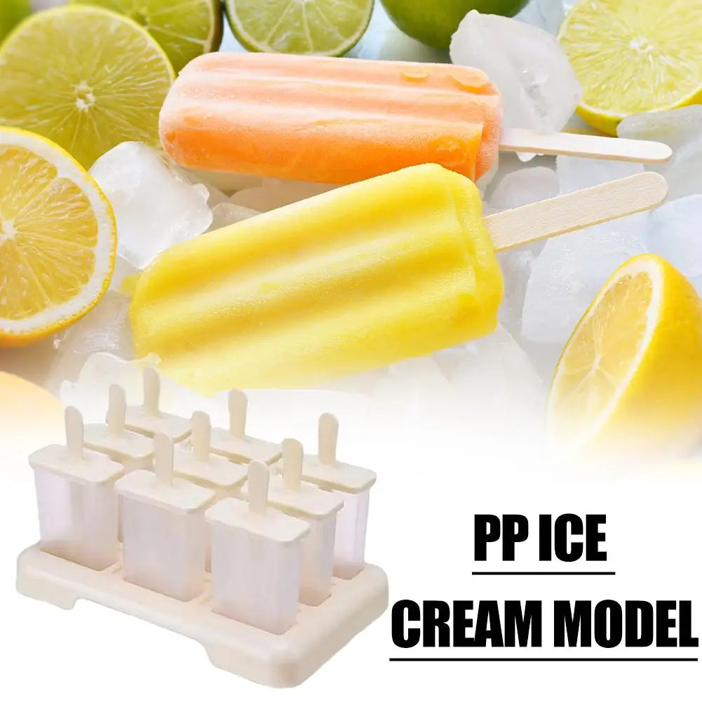 Popsicle Molds 9PCS Popsicle Maker Easy Release Popsicle Mold DIY Homemade Ice Box with Plastic Stick Kitchen Gadgets