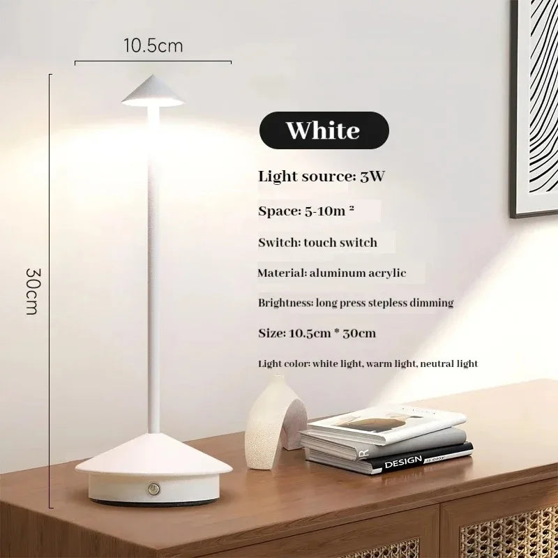 Creative Dining Touch Led Hotel Bar Coffee Pina pro Table Lamp Rechargeable Table Lamp Lampada Da Tavolo Decorative Desk Lamp