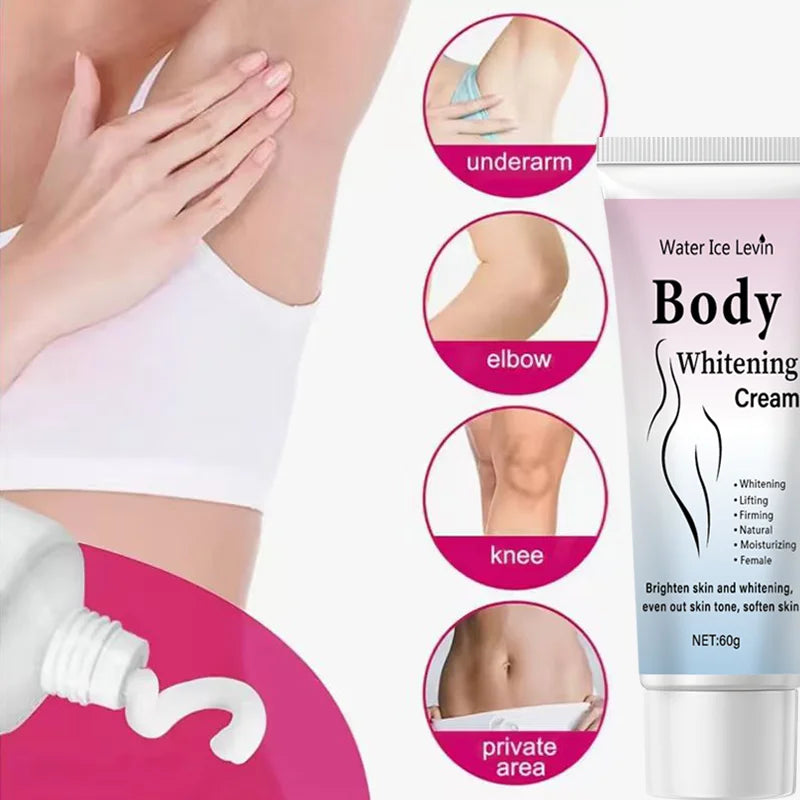 Body Whitening Cream 1+1 Pack 60g Collagen Niacinamide Hyaluronic Acid Vitamin C Brightening Moisturizing Firming Cheap Deal