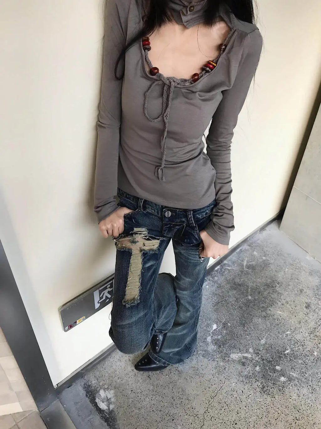 Tonngirls 2000s Japanese Jeans Pants Women Low Waist Denim Pant Streetwear American Retro Y2k Trousers Jeans Slim E-girls Jeans