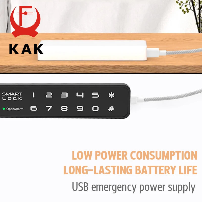 KAK Security Cabinet Password Locks Keyless Door Lock Drawer Combination Code Lock for Gym Locker Lock Electronic Furniture Lock