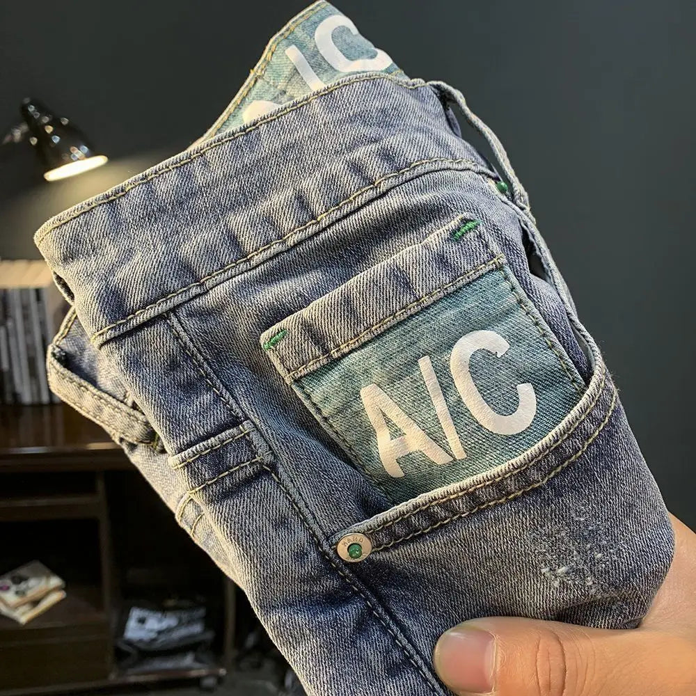 Summer Thin Denim Shorts Men's Trendy Brand Fashion Bermuda Shorts for Men Breathable Design Casual Clothes Man Medium Pants
