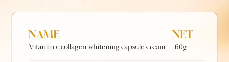 SADOER Vitamin C Collagen Capsule Face Cream Whitening Facial Cream Intensive Moisturize Smooth Fine Lines Youth Skin Care