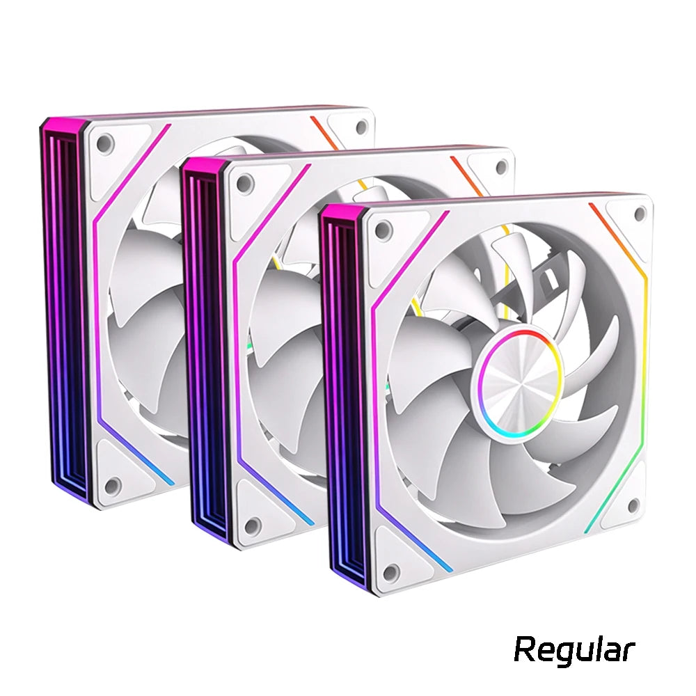 Veebyte PRISM 8 PRO PC Fan 120mm ARGB 4PIN 5V-3PIN PWM Quiet Cooling Fan 12V Large Air Volume Computer Fan 45.2CFM/800-1600RPM