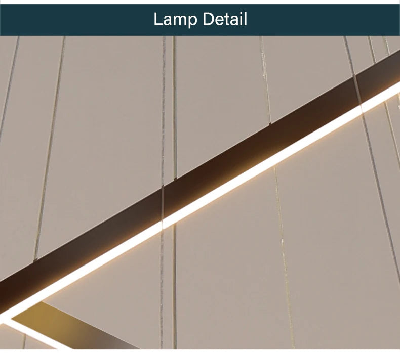 Modern LED Ceiling Chandelier Stair Living Room Pendant Lamp Kitchen Hall Hanging Light Indoor Home Decoration Lighting Fixture