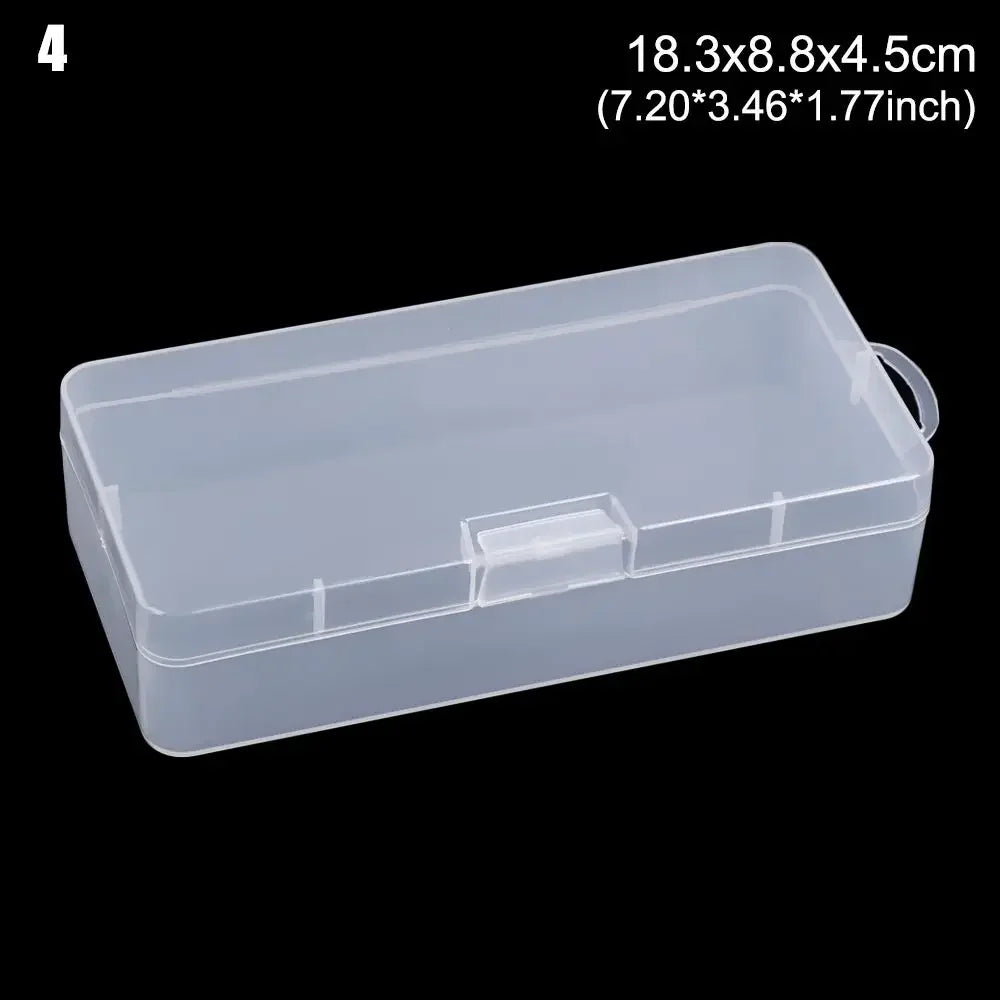 Mini Plastic Box Rectangular Translucent Packing Box Dustproof Durable Strong Jewelry Button Sundries Storage Case Container