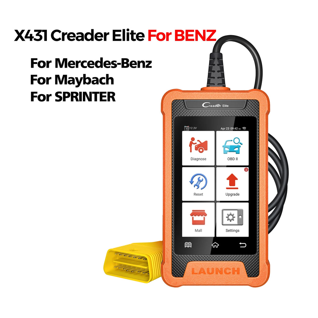 LAUNCH X431 Creader Elite Car Diagnostic Tools Professional Full System TPMS 31+ reset Function Online Coding OBD2 Scanner