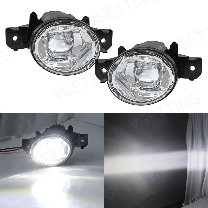 1 Pair LED Fog Lamps For Nissan Altima QASHQAI X-Trail Sylphy Almera March Pathfinder Super Bright Foglights DRL Car Accessories