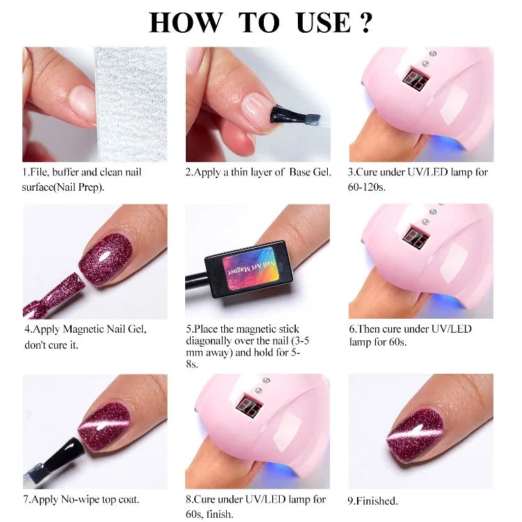7ml Dark Coffee Glass Magnetic Gel Nail Polish Gentle Moonlight Gel Autumn And Winter Colors Soak Off Semi-Permanent Varnish