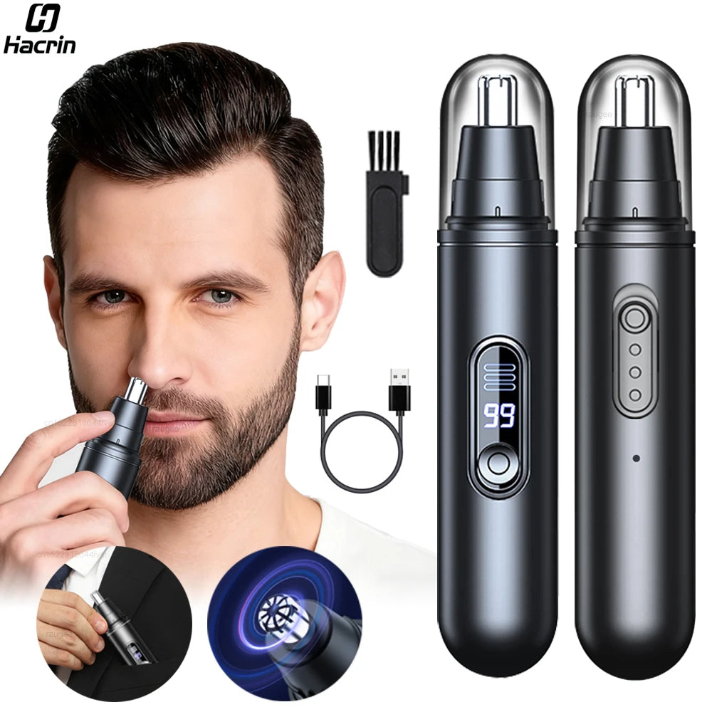 Nose Hair Trimmer for Men Electric Nose Hair Remover Mini Nose Hair Clipper USB Rechargeable Electric Nose and Ear Hair Trimmer