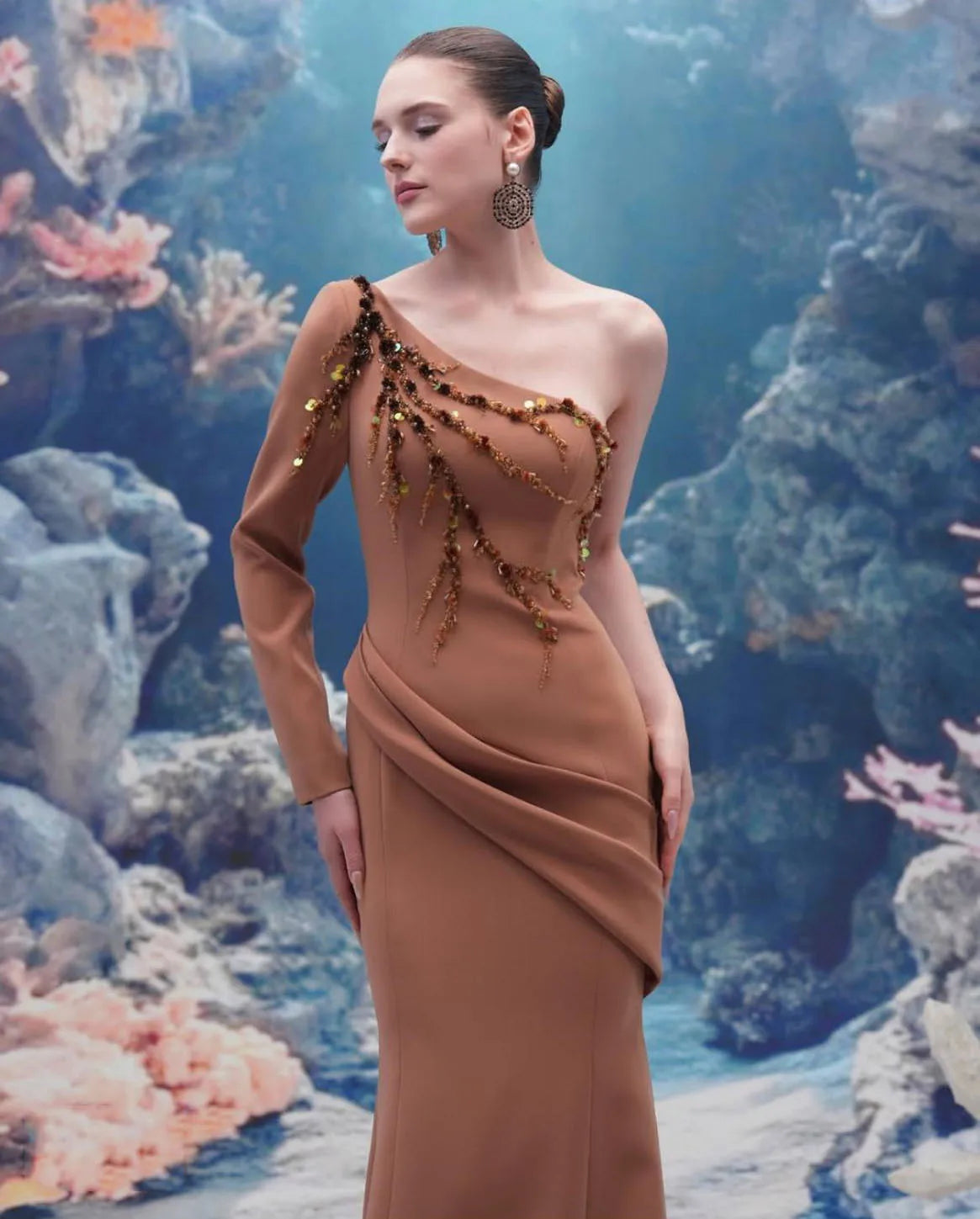 Customized Beading Vestidos Para Bodas Mujer Invitada Dress For Women Sexy Prom Dresses Robes De Soirée Evening Dress Elegant F