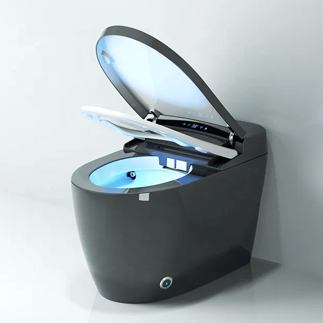 110V/220V Modern Electric Intelligent Smart Wc Toilet Bowl Automatic Black Smart Toilet with Bidet Seat Heating