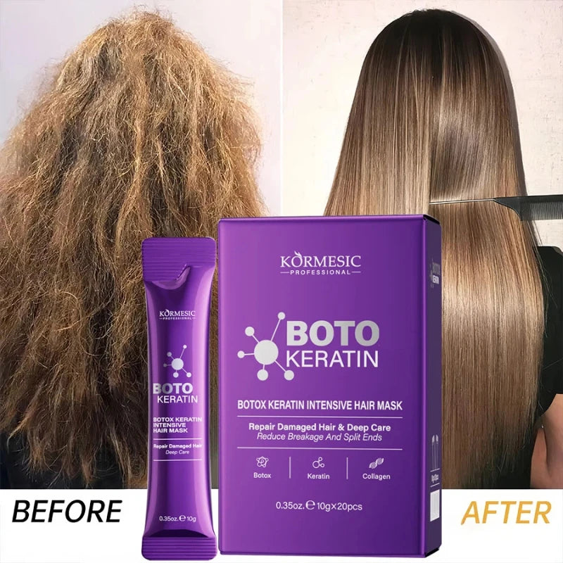 Magical 5 Second Keratin Hair Mask Repair Damage Frizzy Soft Smooth Shiny Hair Deep Moisturize Hair Treat Repair Hair Care Mask
