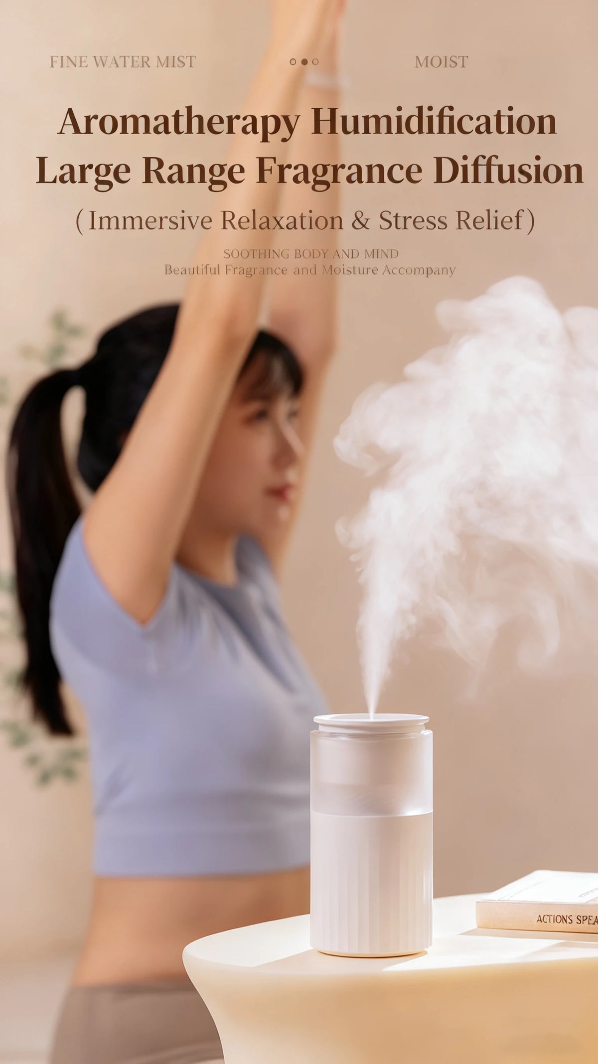 High Quality Colorful Humidifier Rotation Adjustment Night Light 250ML Essential Oil Air Humidifier