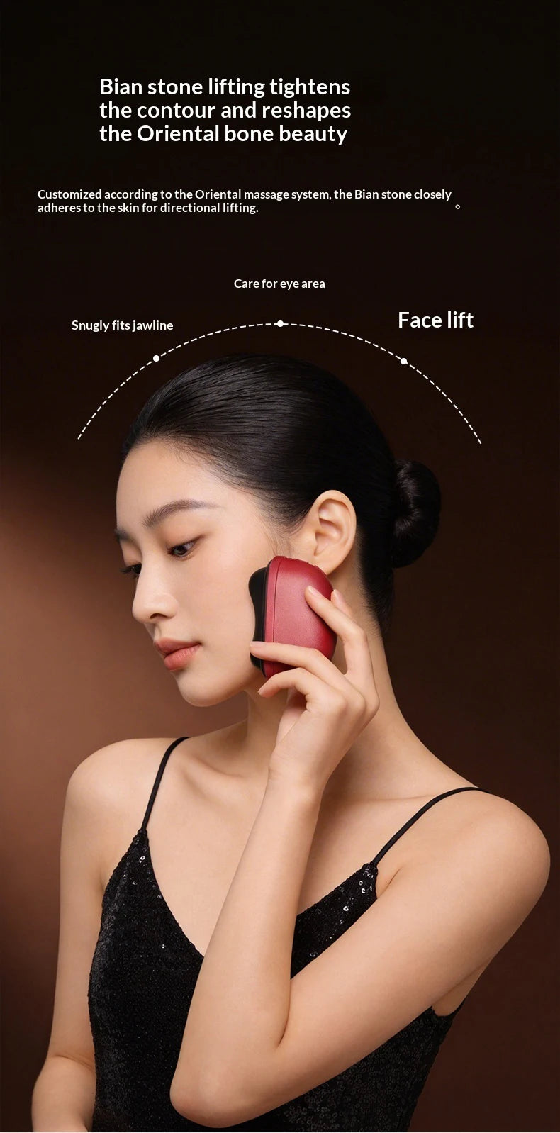 Facial Massager Electric Gua Sha Facial Sculpting Tool with Heated Vibration for Neck Face Skin Firming Home SPA