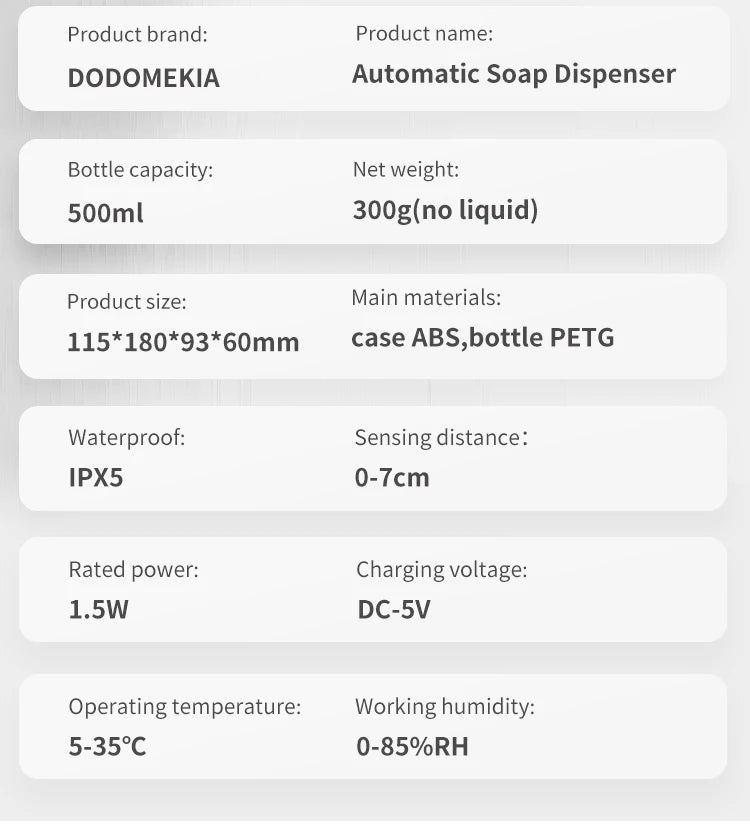 New smart sensor soap dispenser, automatic hand washer, electric foam hand sanitizer, detergent soap dispenser