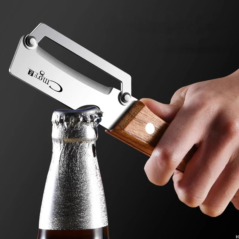 Stainless steel peeler with wooden handle for peeling and slicing fruits and vegetables | Durable and smooth operation