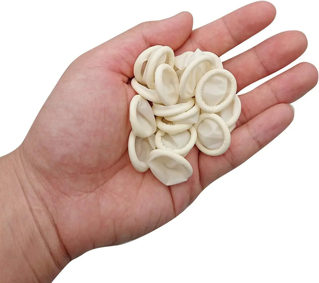 20/300PCS Disposable Fingertips Protector Gloves Natural Rubber Non-slip Anti-static Latex Finger Cots Fingertips rubber gloves