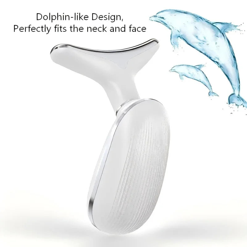 Red Light LED Facial Massager Face Neck Beauty Device Skin Care Tool with Vibration Face Sculpting Tool for Revitalize Skin