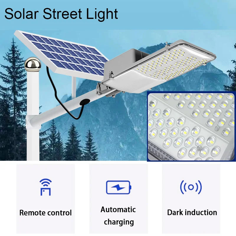 10000W High Power Solar Street Lamps,Outdoor IP67 Dusk to Dawn Solar Powered Road Lights,for Garden/Parking-Lot/Driveway/Yard