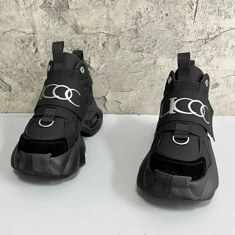 Men's Sport Shoes Comfortable Casual Running Shoes 2025 Spring Autumn Thick Bottom Heightening Korean Style Versatile Dad Shoes