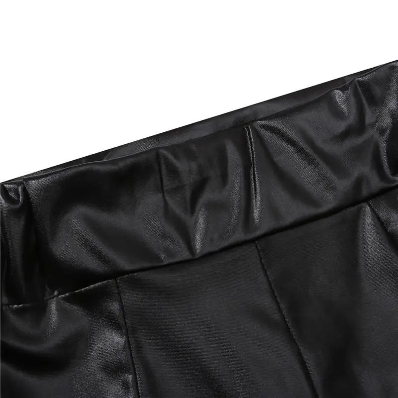 2026 Sexy Womens Shorts Shiny Elastic High Waist Shiny Faux PU Leather Short Pants Slim Hot Dance Clubwear Mini Shorts