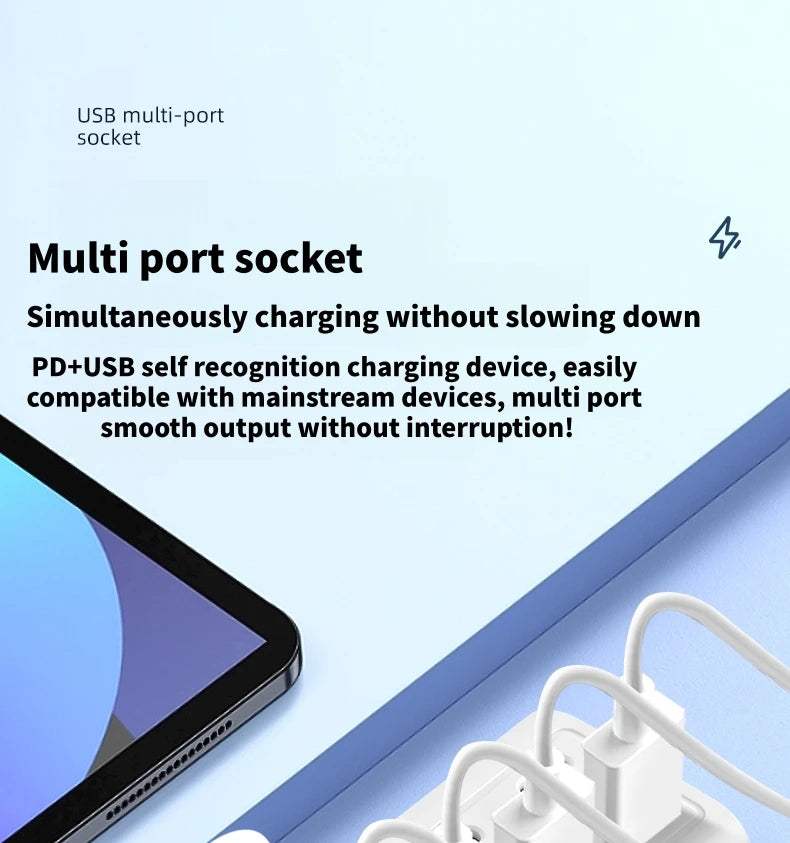 KUBIE USB Hub 8 Port Multi USB Splitter Power Adapter Multiple Expander With On Off Switch For PC Laptop MacBook Accessories
