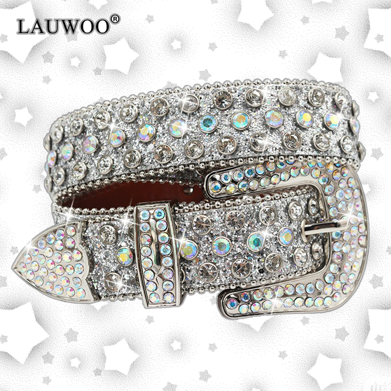 for Rhinestone Belts Women PU Leather Strap Y2K Girls Fashion Belt for Jeans Men For rhinestone Belts Western Cowboy