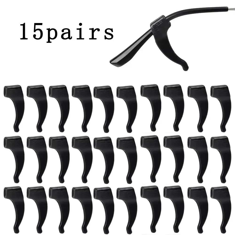 5-15pairs Silicone Anti-slip Glasses Leg Ear Sleeve Bracket Fastener Eyeglasses Accessories Grip Anti-fall Eyewear Holder