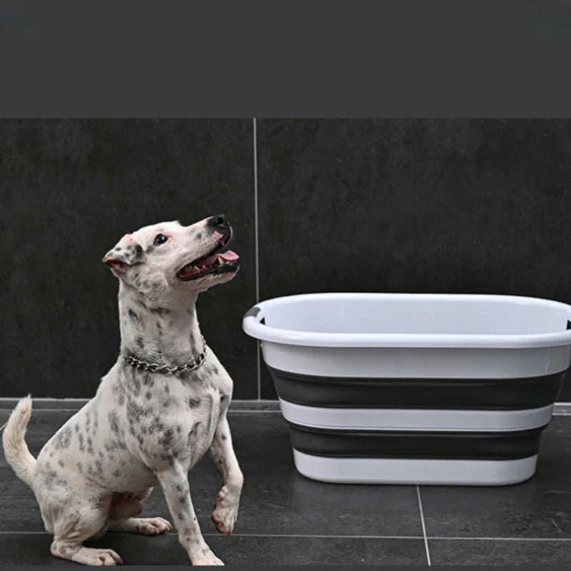 Multi-Functional Foldable Storage Basket,Laundry Hamper, Pet Bathing Tub,Space-Saving Organizer for Shower Gaps,Laundry Baskets