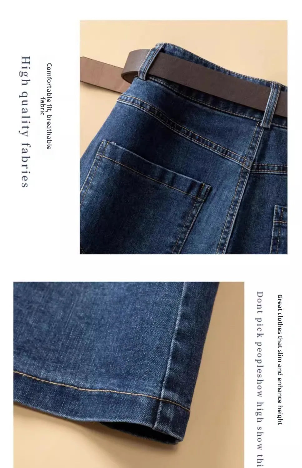 High Waist Washed Cotton Denim Skirt Mid-Length A-Line Women's Skirt Spring Summer New Style Casual Pure Color Button Design